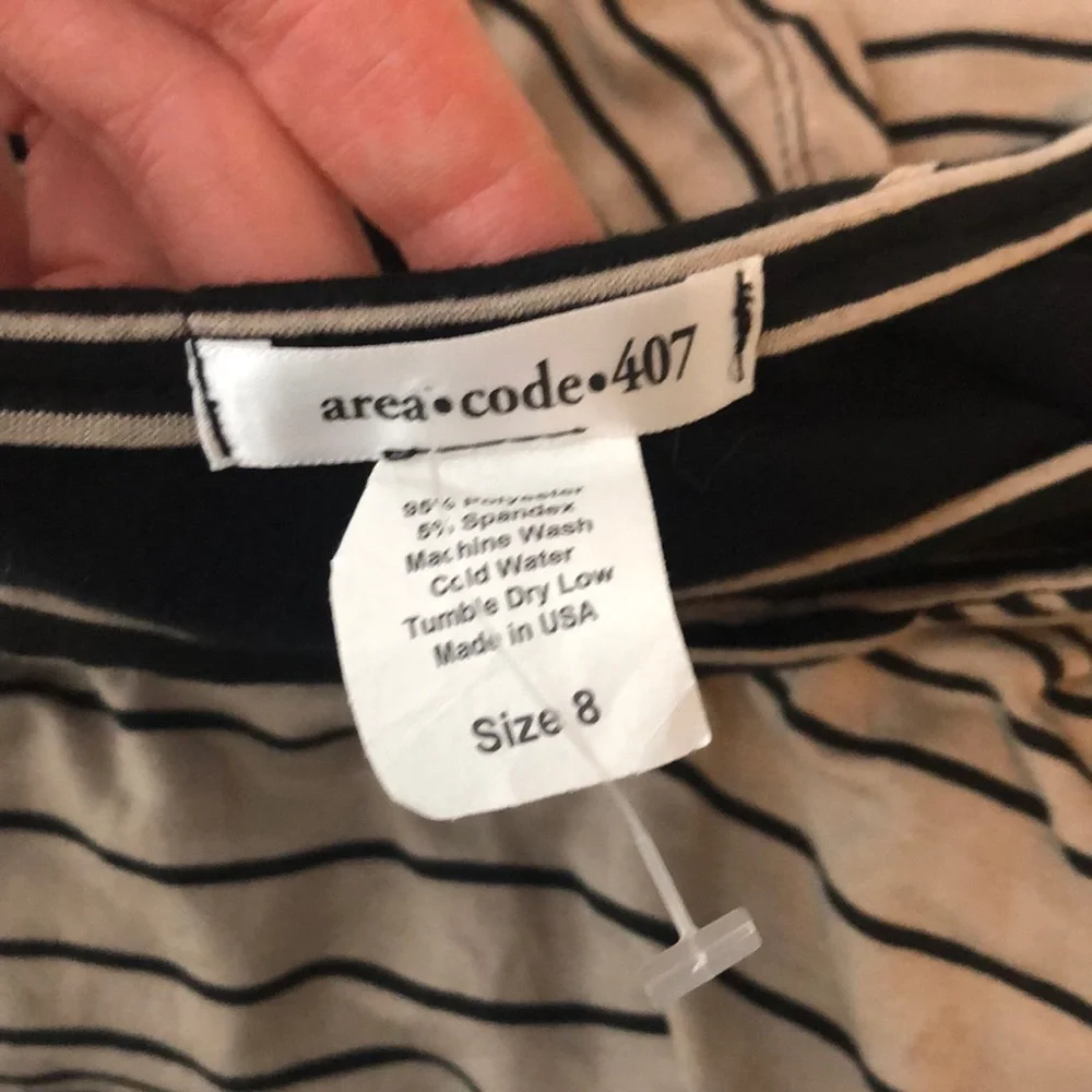 Area code 407 l NWOT Black Stripe Dress